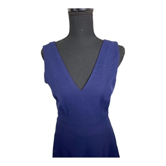 #162 VINCE CAMUTO Navy Ribbed Sleeveless Mini Dress - Picture 4 of 7
